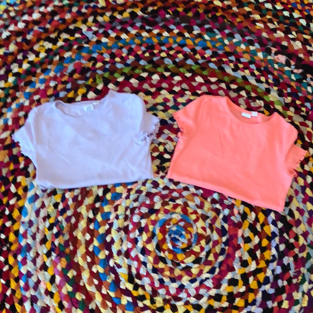 Gap ruffle sleeve tees. Girls Size 8.